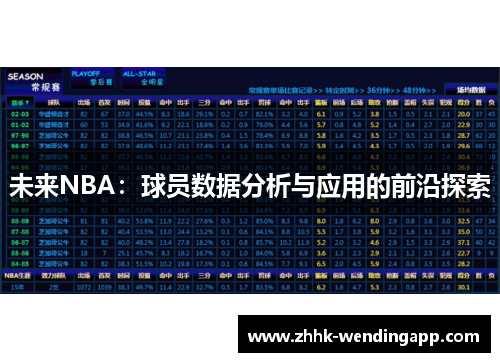 未来NBA：球员数据分析与应用的前沿探索