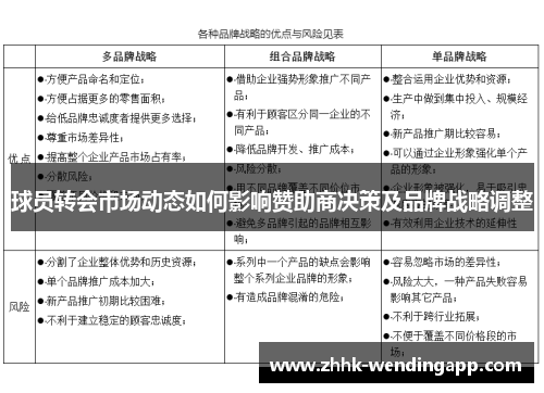 球员转会市场动态如何影响赞助商决策及品牌战略调整